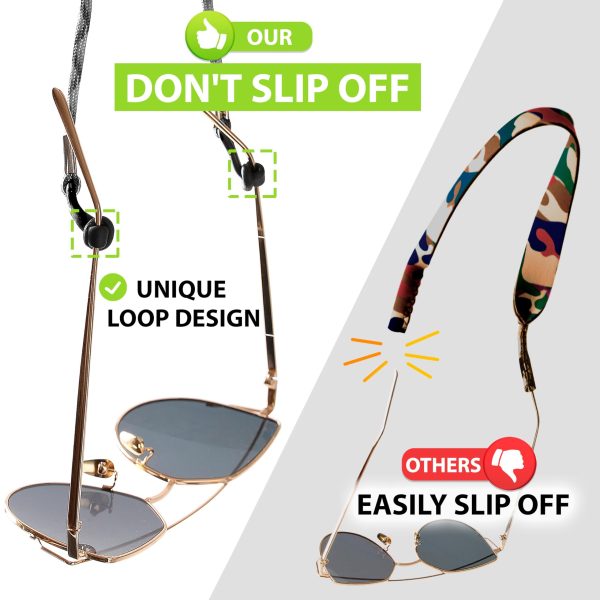 SIGONNA Eyeglasses String Holder Strap Cord   Eyeglass Chain for Men Women   Glasses Lanyard Holders Around Neck   Sports Eye Glass Straps Sunglass Retainer   5 Cords Brown - Image 3