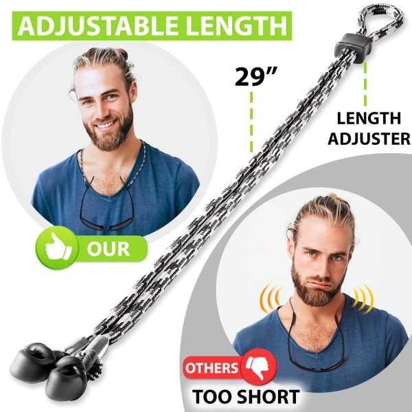 SIGONNA Eyeglasses String Holder Strap Cord   Eyeglass Chain for Men Women   Glasses Lanyard Holders Around Neck   Sports Eye Glass Straps Sunglass Retainer   5 Cords Brown - Image 5