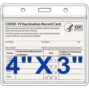 Vaccination Card Protector 5 Pack 4x3 Inch Transparent Waterproof Resealable Zip