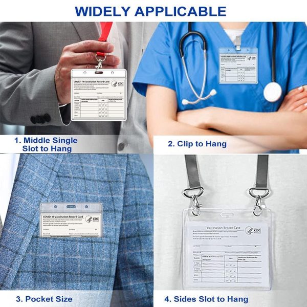 Vaccination Card Protector 5 Pack 4x3 Inch Transparent Waterproof Resealable Zip - Image 4