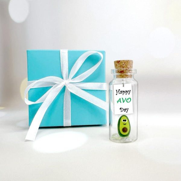 Tiny Magical Message in a Bottle Gift Idea   Classy Inspirational Gifts for Him and Her   Unique Presents for Women and Men (Green Avocado   Happy Avo Day in Teal Gift Box) - Image 4