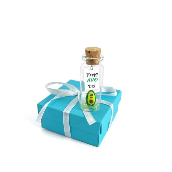 Tiny Magical Message in a Bottle Gift Idea   Classy Inspirational Gifts for Him and Her   Unique Presents for Women and Men (Green Avocado   Happy Avo Day in Teal Gift Box) - Image 5
