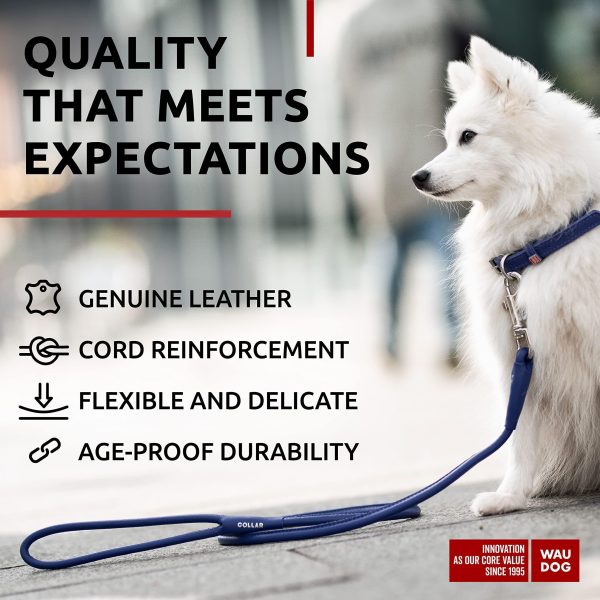 Rolled Leather Dog Leash 4Ft * 0.3 in for Small Medium and Large Dogs   Heavy Duty Leather Puppy Leash for Outdoor Walking Running Training   Strong Dog Leashes for Large Breed Dogs (Purple) - Image 3
