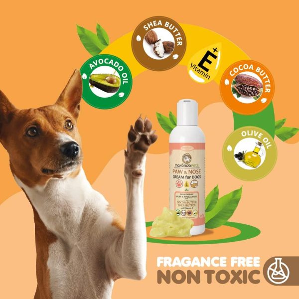 Natural Dog Paw Balm | Non Waxy Formula Dog Nose Balm & Snout Soother for Dogs. Our Paw Cream for Dogs is a Must in Dog Bathing Supplies | Ideal Dog & Cat Paw Balm to use After a paw Cleaner for Dogs - Image 2