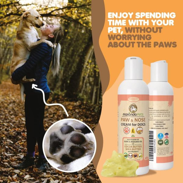 Natural Dog Paw Balm | Non Waxy Formula Dog Nose Balm & Snout Soother for Dogs. Our Paw Cream for Dogs is a Must in Dog Bathing Supplies | Ideal Dog & Cat Paw Balm to use After a paw Cleaner for Dogs - Image 6