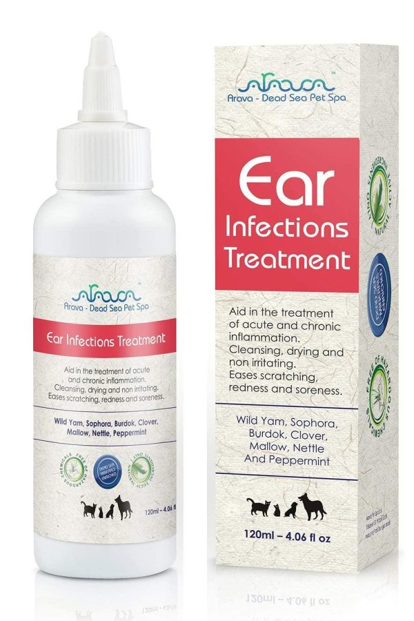 Arava Dog Ear Infection Treatment   First Aid in Acute & Chronic Inflammations   Anti Itch Effective Ear Cleaner   Pet Otic Ear Care Solution