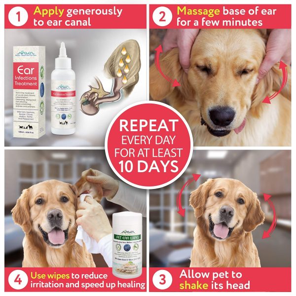 Arava Dog Ear Infection Treatment   First Aid in Acute & Chronic Inflammations   Anti Itch Effective Ear Cleaner   Pet Otic Ear Care Solution - Image 3