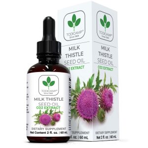 CO2 Extracted Milk Thistle Seed Oil   100% Potent Liver Support Milk Thistle Oil   Rich in Silymarin Zinc Omegas Tocopherols   Pure Milk Thistle Drops 2 Fl Oz