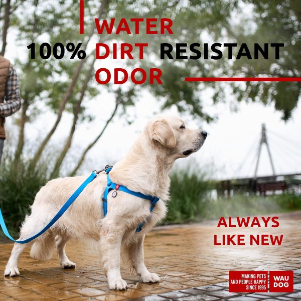 Waterproof Dog Harness   Adjustable Dog Harness for Large Dogs Small and Medium Dogs   Heavy Duty Dog Harness with Durable Metal Clasp and QR Dog Tag   Boy & Girl Dog Harness   Blue (24 35in) - Image 2
