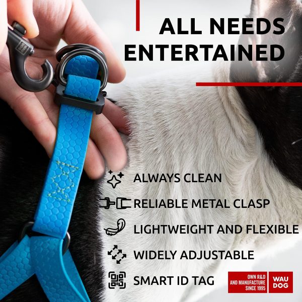Waterproof Dog Harness   Adjustable Dog Harness for Large Dogs Small and Medium Dogs   Heavy Duty Dog Harness with Durable Metal Clasp and QR Dog Tag   Boy & Girl Dog Harness   Blue (24 35in) - Image 5