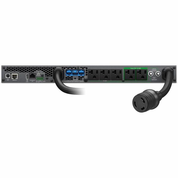 APC Smart-UPS Ultra On-Line, 2200VA, Lithium-ion, Rack/Tower 1U, 120V, 5x 5-20R, 1x L5-20R NEMA outlets, Network Card, Extended runtime, W/rail kit - Image 11