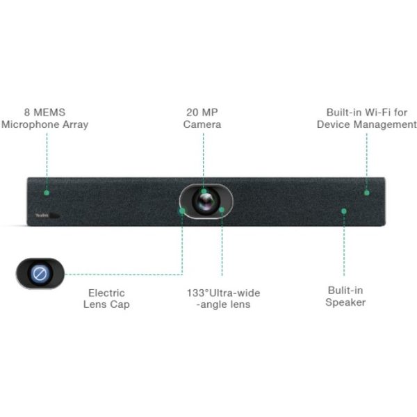 Yealink UVC40 Video Conferencing Camera - 20 Megapixel - 60 fps - USB 3.0 - Image 2