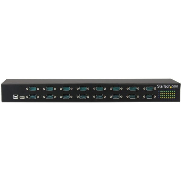 StarTech.com USB to Serial Hub - 16 Port - COM Port Retention - Rack Mount and Daisy Chainable - USB to RS232 Hub - Image 2