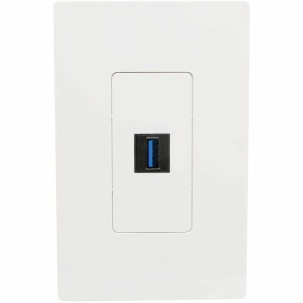 Eaton Tripp Lite Series USB 3.0 All-in-One Keystone/Panel Mount Coupler Cable (F/F), Angled Connector, Black, 1 ft. (0.31 m) - Image 3