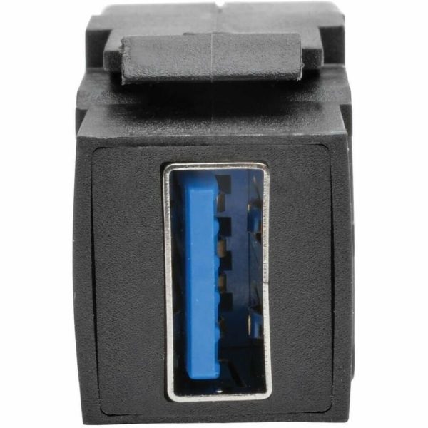 Eaton Tripp Lite Series USB 3.0 All-in-One Keystone/Panel Mount Coupler Cable (F/F), Angled Connector, Black, 1 ft. (0.31 m) - Image 4