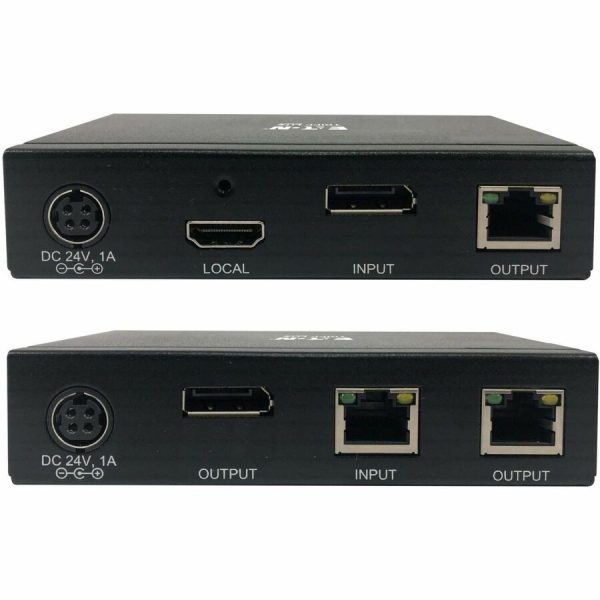 Eaton Tripp Lite Series DisplayPort over Cat6 Extender Kit, Transmitter and Receiver with Repeater, 4K 60 Hz, 4:4:4, Power over Cable, 230 ft. (70 m), TAA - Image 4