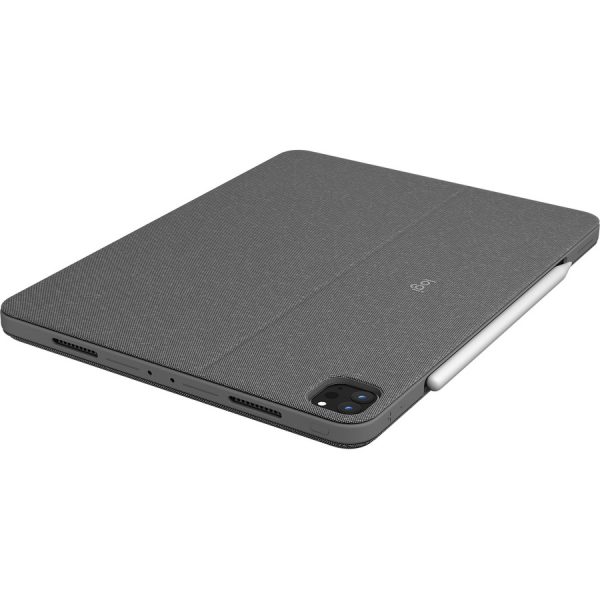 Logitech Combo Touch Keyboard/Cover Case for 12.9" Apple, Logitech iPad Pro (5th Generation) Tablet - Oxford Gray - Image 8