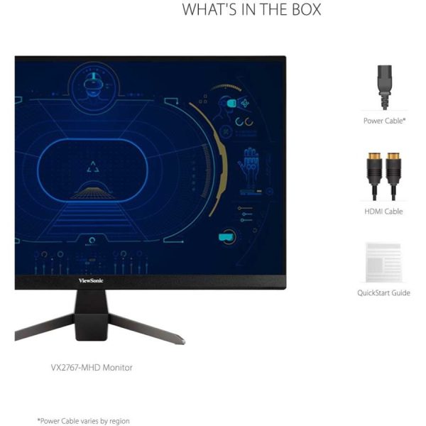 ViewSonic VX2767-MHD 27 Inch 1080p Gaming Monitor with 100Hz, 1ms, Ultra-Thin Bezels, FreeSync, Eye Care, HDMI, VGA, and DP - Image 10