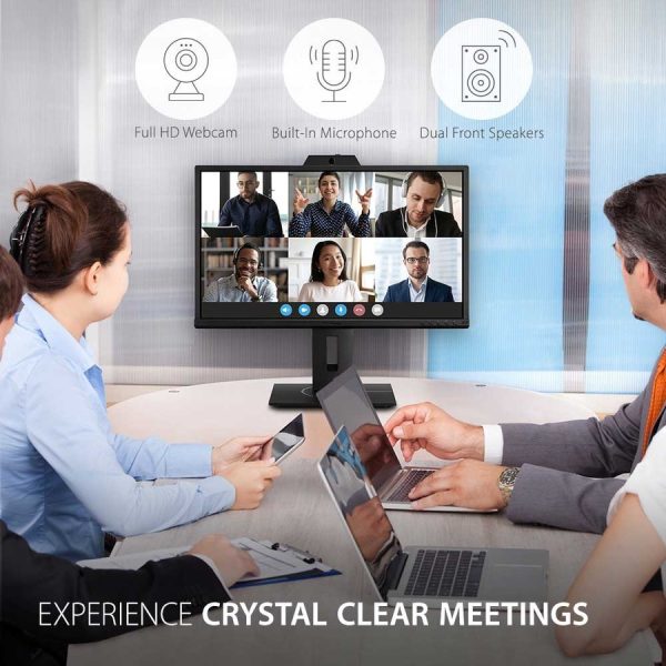 ViewSonic VG2440V 24 Inch 1080p IPS Video Conferencing Monitor with Integrated 2MP Camera, Microphone, Speakers, Eye Care, Ergonomic Design, HDMI DisplayPort VGA Inputs for Home and Office - Image 2