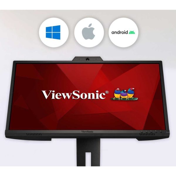 ViewSonic VG2440V 24 Inch 1080p IPS Video Conferencing Monitor with Integrated 2MP Camera, Microphone, Speakers, Eye Care, Ergonomic Design, HDMI DisplayPort VGA Inputs for Home and Office - Image 8