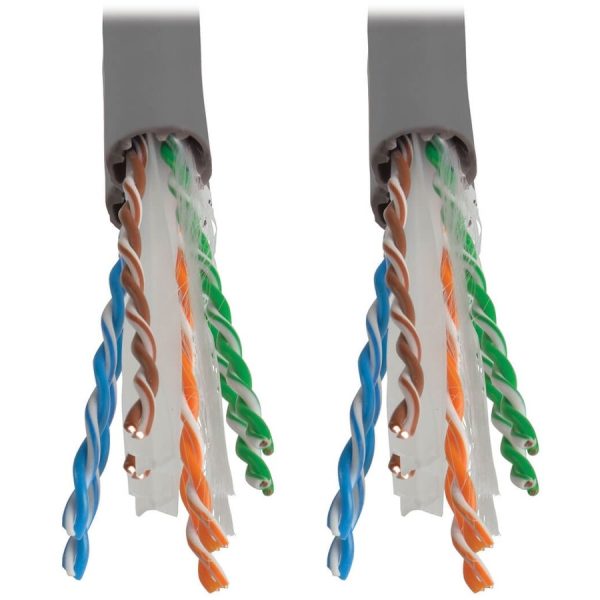 Eaton Tripp Lite Series Cat6 Gigabit Solid Core Plenum-Rated UTP CMP PVC Bulk Ethernet Cable, Gray, 1000 ft. (304.8 m) - Image 2