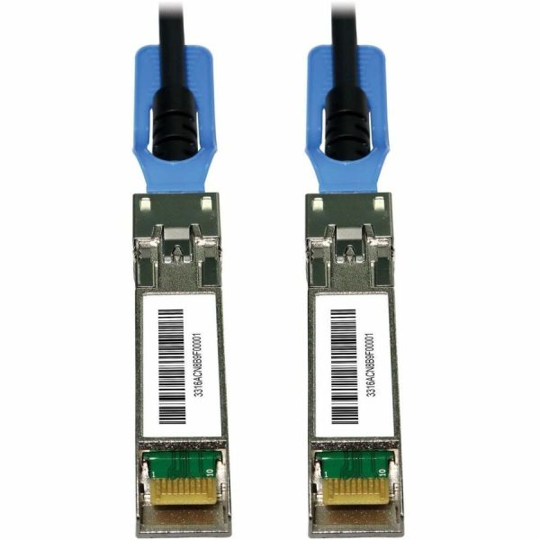 Eaton Tripp Lite Series SFP28 to SFP28 25GbE Passive Twinax Copper Cable (M/M), SFP-H25G-CU1M Compatible, Black, 5 m (16.4 ft.) - Image 2