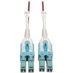 Eaton Tripp Lite Series 10G Duplex Multimode 50/125 OM4 LSZH Fiber Optic Cable (LC/LC), Push/Pull Tabs, Magenta, 8 m