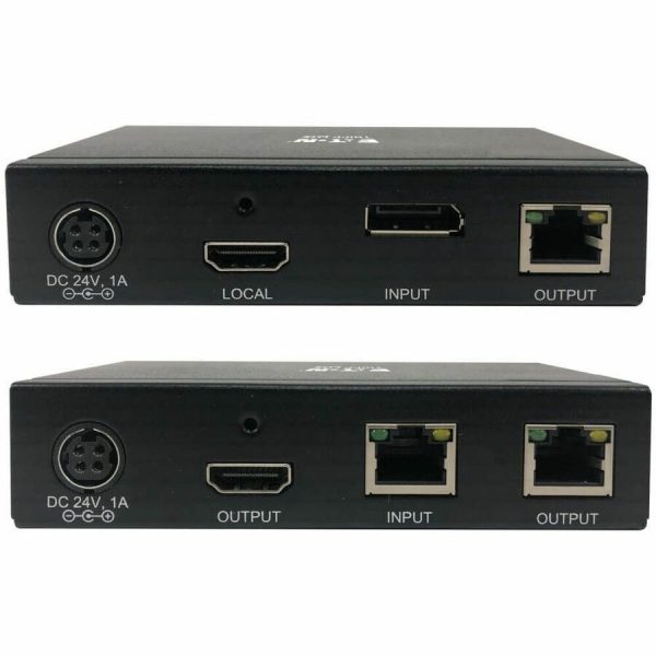 Eaton Tripp Lite Series DisplayPort to HDMI over Cat6 Extender Kit, Transmitter/Transceiver - 4K 60 Hz, HDR, 4:4:4, PoC, 230 ft. (70.1 m), TAA - Image 4