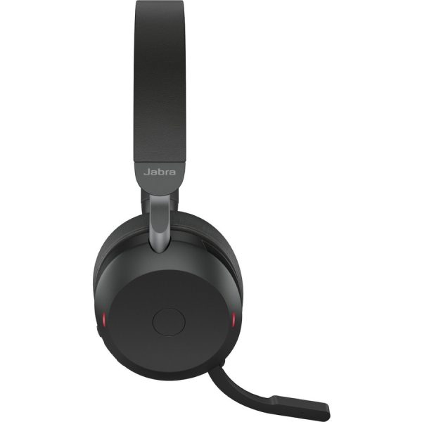 Jabra Evolve2 75 Wireless On-ear Stereo Headset - USB-A - Unified Communication - With Charging Stand - Black - Binaural - Ear-cup - 3000 cm - Bluetooth - 20 Hz to 20 kHz - MEMS Technology Microphone - Noise Cancelling - Image 13