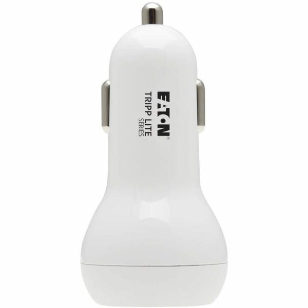 Eaton Tripp Lite Series Dual-Port USB Car Charger - 30W PD Charging, USB-C (18W) & USB-A (12W), USB-C to Lightning Cable, White - Image 5