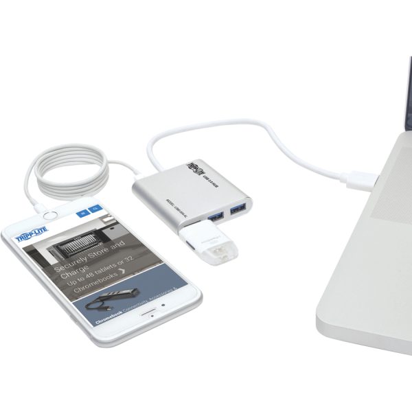 Eaton Tripp Lite Series 4-Port Portable USB 3.x (5Gbps) Mini Hub, Aluminum - Image 2