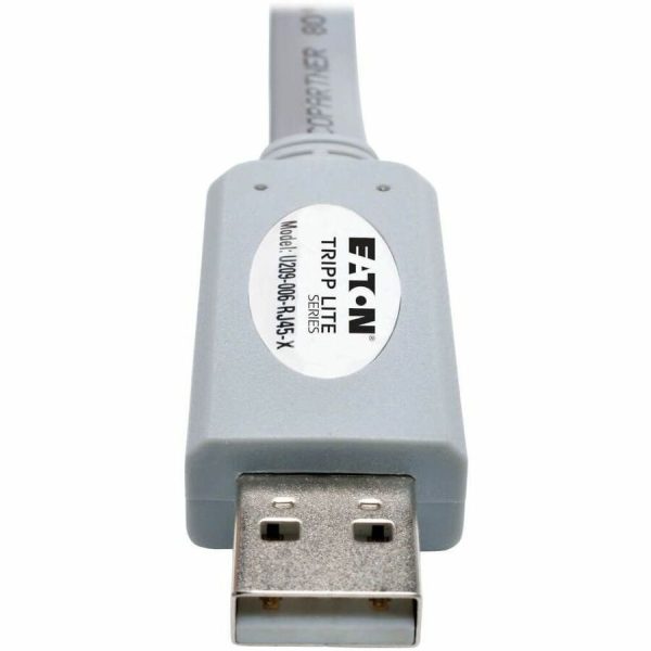 Eaton Tripp Lite Series USB-A to RJ45 Serial Rollover Cable (M/M) - Cisco Compatible, 250 Kbps, 6 ft. (1.83 m), Gray - Image 3