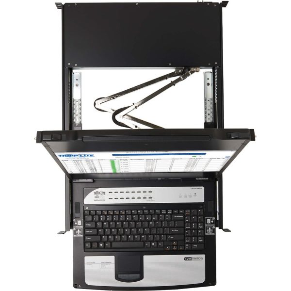 Eaton Tripp Lite Series NetDirector 16-Port DisplayPort KVM Switch Console with 17 in. LCD, IP Remote Access, Dual Rail, 1U Rack-Mount, TAA - Image 5