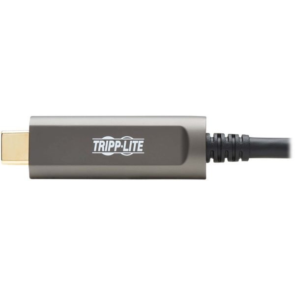 Eaton Tripp Lite Series USB-C AOC Cable (M/M) - USB 3.2 Gen 2 (10 Gbps) Plenum-Rated Fiber Active Optical Cable - Data Only, Black, 15 m (49 ft.) - Image 5
