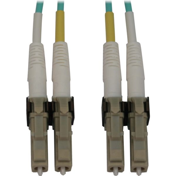 Eaton Tripp Lite Series 400G Multimode 50/125 OM3 Switchable Fiber Optic Cable (Duplex LC-PC M/M), LSZH, Aqua, 2 m (6.6 ft.)