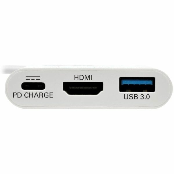 Eaton Tripp Lite Series USB-C to HDMI Adapter with USB 3.x (5Gbps) Hub Port and PD Charging, HDCP, White - Image 3