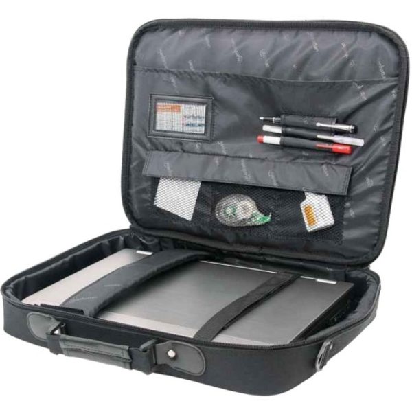 Manhattan Empire II 17" Laptop Briefcase, Black - Image 2