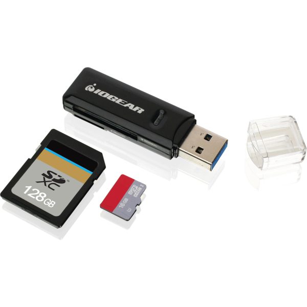 IOGEAR Compact USB 3.0 SDXC/MicroSDXC Card Reader/Writer - Image 2