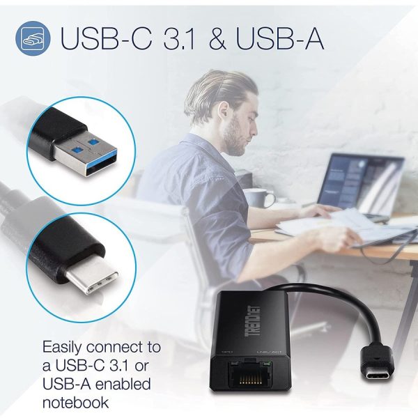 TRENDnet USB-C 3.1 To 2.5GBase-T Ethernet Adapter, IEEE 802.3bz 2.5GBASE-T Compliant, Supports Up to 2.5Gbps connection Speeds, Supports 802.1p (CoS) And 802.1Q (VLAN), Black, TUC-ET2G (V2.0R) - Image 6