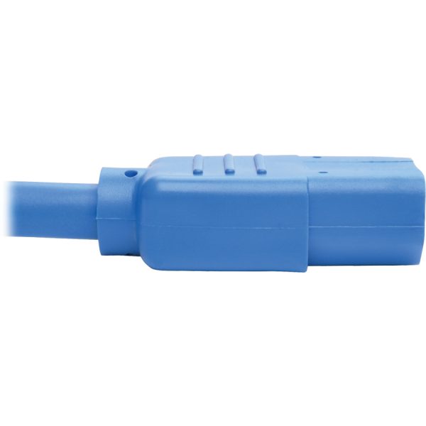 Eaton Tripp Lite Series Heavy-Duty PDU Power Cord, C13 to C14 - 15A, 250V, 14 AWG, 2 ft. (0.61 m), Blue - Image 4