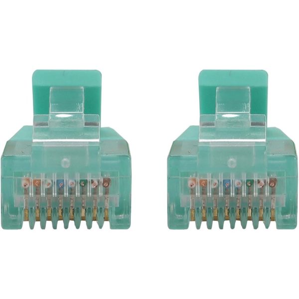 Eaton Tripp Lite Series Cat6a 10G Snagless Molded Slim UTP Ethernet Cable (RJ45 M/M), PoE, Aqua, 7 ft. (2.1 m) - Image 4