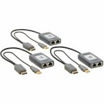 Eaton Tripp Lite Series 2-Port DisplayPort over Cat6 Extender Kit, Pigtail Transmitter/2x Receivers, 4K 60 Hz, HDR, 4:4:4, 230 ft. (70.1 m), TAA