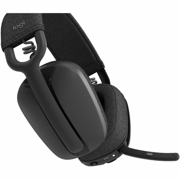 Logitech Zone Vibe 100 Lightweight Wireless Over-Ear Headphones, Graphite, 981-001256 - Image 2