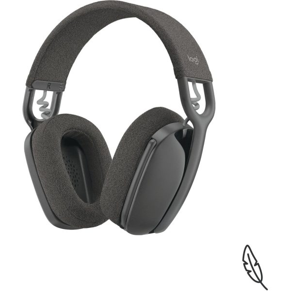 Logitech Zone Vibe 100 Lightweight Wireless Over-Ear Headphones, Graphite, 981-001256 - Image 4