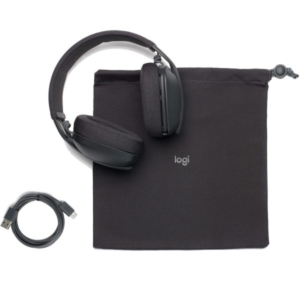 Logitech Zone Vibe 100 Lightweight Wireless Over-Ear Headphones, Graphite, 981-001256 - Image 5