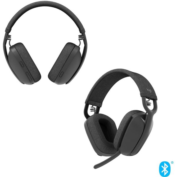 Logitech Zone Vibe 100 Lightweight Wireless Over-Ear Headphones, Graphite, 981-001256 - Image 7