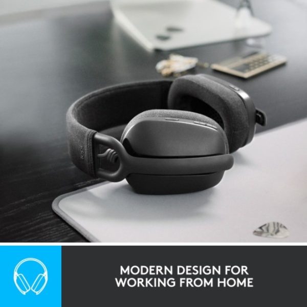 Logitech Zone Vibe 100 Lightweight Wireless Over-Ear Headphones, Graphite, 981-001256 - Image 10