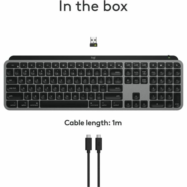 Logitech MX Keys S for Mac, Wireless Keyboard, Fluid, Precise Laptop-Like Typing, Programmable Keys, Backlit, Bluetooth USB C Rechargeable for MacBook Pro, Macbook Air, iMac, iPad (Space Grey) - Image 10