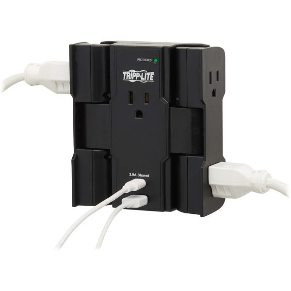 Eaton Tripp Lite Series Safe-IT 5-Outlet Surge Protector, USB-A/USB-C Ports, 5-15P Direct Plug-In, 1050 Joules, Antimicrobial Protection, Black - Image 10
