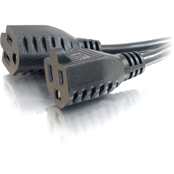 C2G 3ft 16 AWG 1-to-2 Power Cord Splitter (1 NEMA 5-15P to 2 NEMA 5-15R) - Image 3